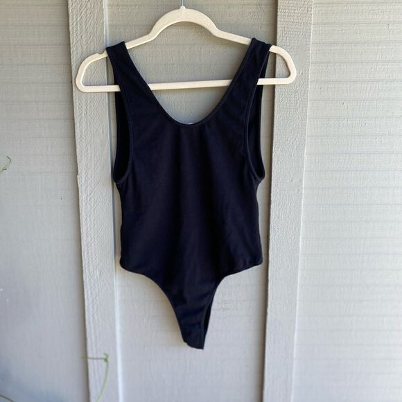 Jella C American Flag Sleeveless Tank Bodysuit in Black Size: S - Picture 2 of 4